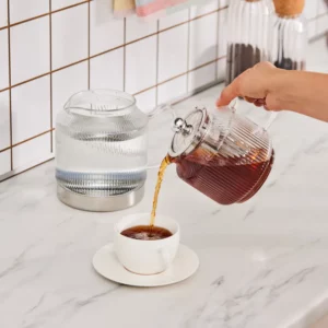 Karaca Kelly XL glazen theepot (2,0L+1,0L)