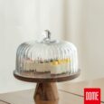 Borosilicaat acacia houten taartplateau | 30,5 cm
