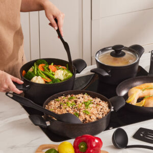 Karaca Blackgold Biogranit 15-delige pannenset | Zwart Goud