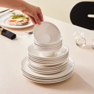 Karaca Streamline Selene 24-delige serviesset voor 6 personen | wit