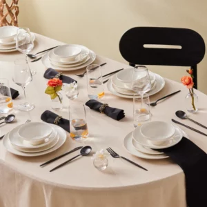 Karaca Streamline Selene 24-delige serviesset voor 6 personen | wit