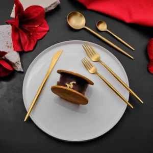 Karaca Jupiter 60-delige bestekset voor 12 personen | mat goud