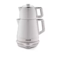 Korkmaz Demiks elektrische theepot | vanille/chroom | 1.7 liter