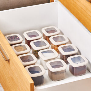 Karaca Forbs 12-delige bewaarbakjes set | beige