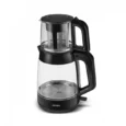 Karaca Glass Tea XL 2 in 1 glazen theemachine | Zwart