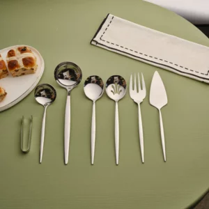 Karaca Orion 7-delige serveerbestek set | Zilver