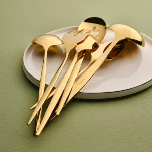 Karaca Orion 7-delige serveerbestek set | Goud