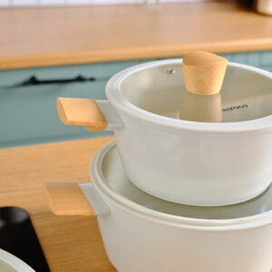 Karaca Swiss Crystal Almond 7-delige pannenset | Crème