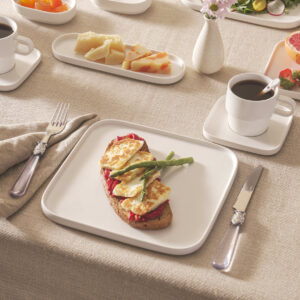 Karaca Cubique 35-delige ontbijtset voor 6 personen | Wit