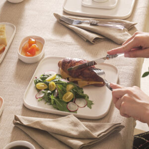 Karaca Cubique 35-delige ontbijtset voor 6 personen | Wit