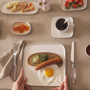 Karaca Cubique 35-delige ontbijtset voor 6 personen | Wit