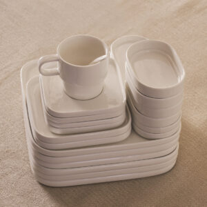 Karaca Cubique 35-delige ontbijtset voor 6 personen | Wit