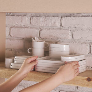 Karaca Cubique 35-delige ontbijtset voor 6 personen | Wit