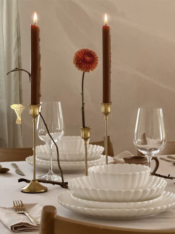 Lotus 24-delige serviesset voor 6 personen | wit