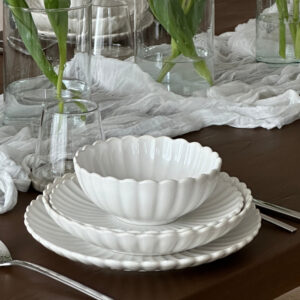 Lotus 24-delige serviesset voor 6 personen | wit