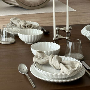 Lotus 24-delige serviesset voor 6 personen | wit