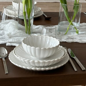 Lotus 24-delige serviesset voor 6 personen | wit