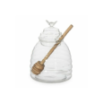 Glazen honingpot met houten lepel | 400 ml