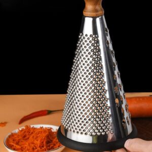 Rasp met acaciahouten handgreep rvs