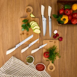 Karaca Mastersharp 6-delige messenset | Ecru