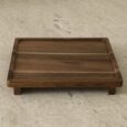 Acacia houten serveerplank op voet | 26x26 cm 