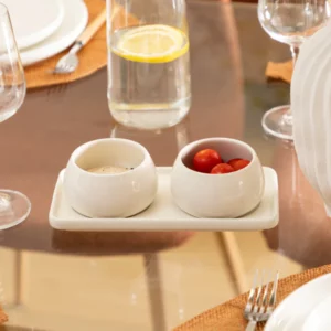 Chubby aperitief set wit | 3-delig