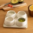 Chubby aperitief set wit | 5-delig