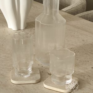 Clover Ripple glazen lang | 6 stuks | 350 ml