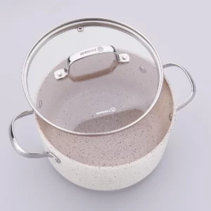 Korkmaz Granita 7-delige gegoten aluminium pannenset | beige