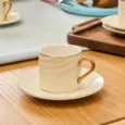 Karaca Ivory 12-delige porseleinen espressokopjes set | 90 ml
