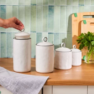 Karaca Lina porseleinen kruidenpotten | set van 4 stuks