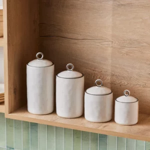 Karaca Lina porseleinen kruidenpotten | set van 4 stuks