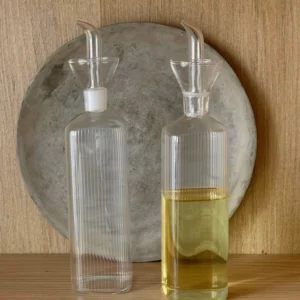 Olivetta stripe oliefles | borosilicaatglas | 465 ml