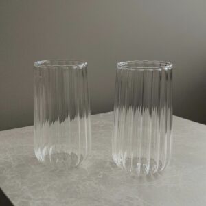 Luana stripe longdrinkglazen | 2 stuks | 500 ml