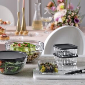 Pasabahce Frezya schaaltjes met deksel | 4 stuks