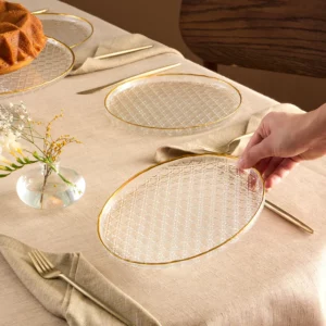 Karaca Rattan 7-delige gebaksset | Goud