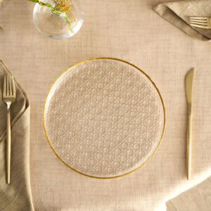 Karaca Rattan 7-delige gebaksset | Goud