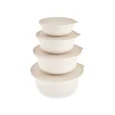 Karaca Forbs 4-delige bewaardozen set | Crème