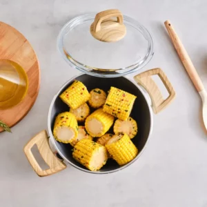 Karaca Swiss Crystal kookpan met deksel | 20 cm | Crème