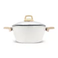 Karaca Swiss Crystal kookpan met deksel | 20 cm | Crème