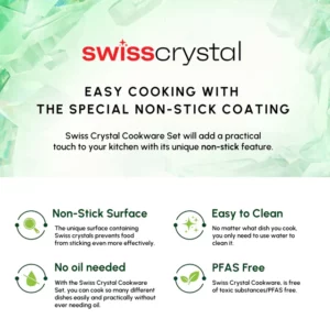 Karaca Swiss Crystal kookpan met deksel | 20 cm | Crème