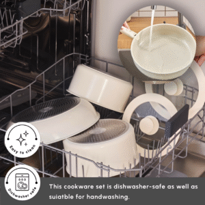 Karaca Ceramica Comfort 6-delige keramische pannenset | Crème