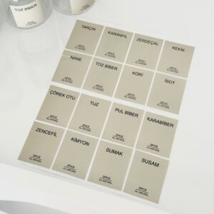 Lilu acacia kruidenpotjes rond | incl. etiketten | 6 stuks | 200 ml