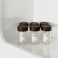 Lilu acacia kruidenpotjes rond | incl. etiketten | 6 stuks | 240 ml