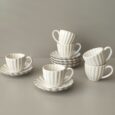 Bloomy 12-delige espressokopjes set voor 6 personen | 75 ml