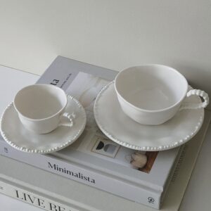 Piraye espressokopjes set voor 6 personen | Wit |  75 ml