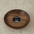 Acacia houten serveerschaal geribbeld | 25 cm