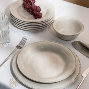 Piraye 24-delige serviesset voor 6 personen | Beige