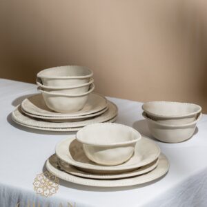 Piraye 24-delige serviesset voor 6 personen | Beige