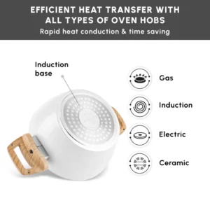 Karaca Swiss Crystal Kookpan met Deksel | 24 cm | Crème